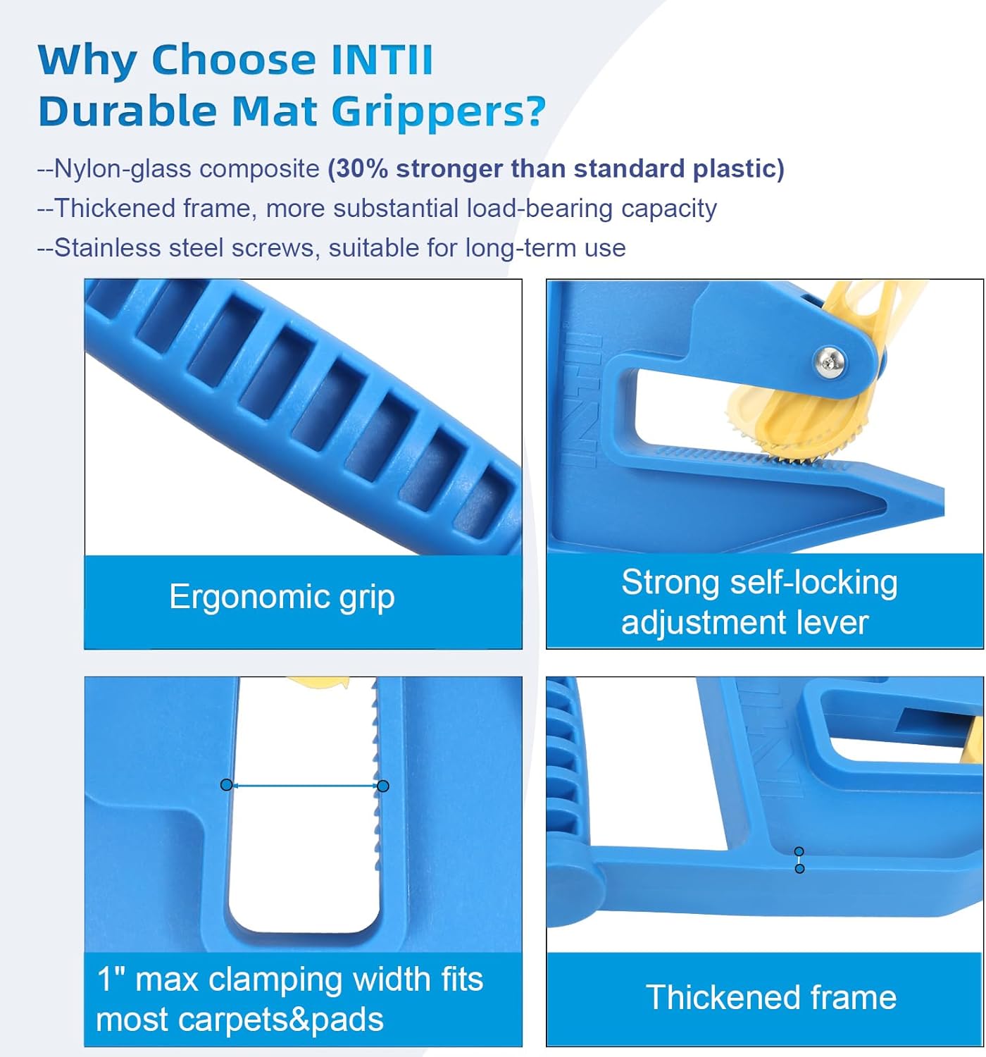 Heavy Duty Stall Mat Grippers - Pair of 2 Mat Movers Tool for Horse Stalls, Gym, Barn, and Trailer, Makes Moving Rubber Mats Easier, Saves Your Back and Hands