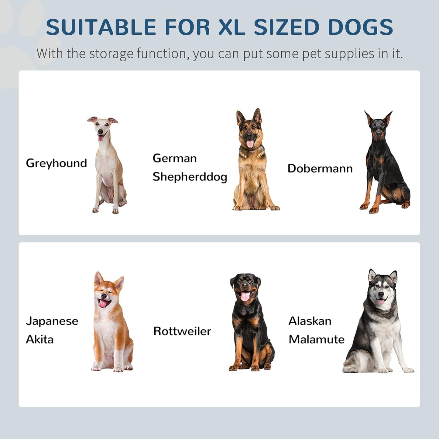GREAZ Raised Pet Feeding Storage Station for Large Dogs, Improve Comfort and Convenience, with 2 Stainless Steel Bowls, Dark Brown Design