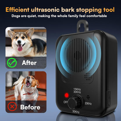 Anti Barking Devices, Auto Barking Control Devices with 3 Modes, Rechargeable Ultrasonic Dog Barking Deterrent Devices Bark Box, Effective Stop Barking Dog Devices for Indoor & Outdoor Use