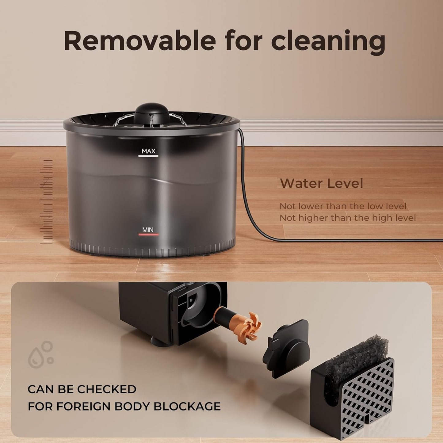 Automatic Cat Feeder with Camera and Water Fountain, 1080P HD AI Pet Recognition, APP Remote Control, Timed Food Dispenser, Two-Way Audio, Night Vision Function, 3L Fountains for Drinking with Filter