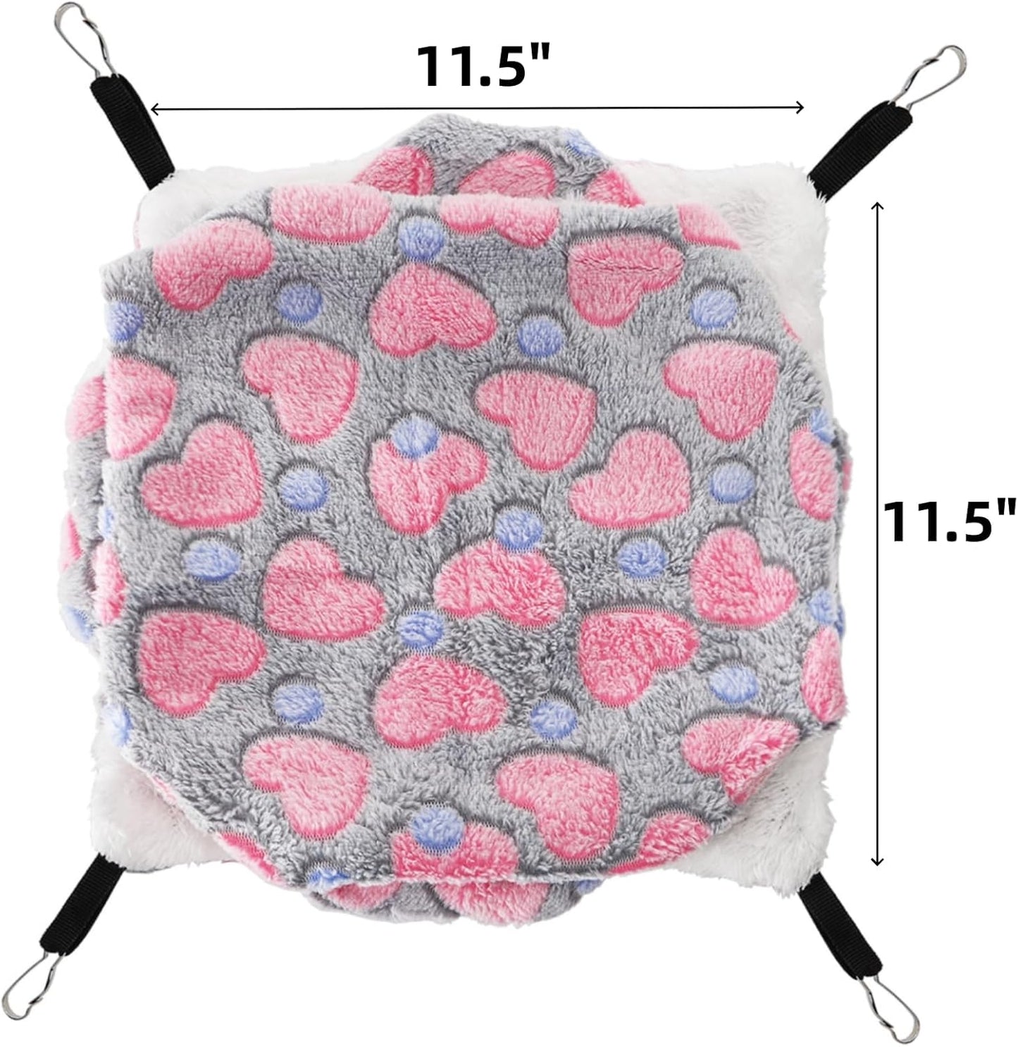 6 Pieces Rat Hammocks for Cage, 3 Layer Guinea Pig Hideout Bed, Ferret Hammocks Soft Hamster, Playing Sleeping Accessory for Small Animal Chinchilla Squirrel