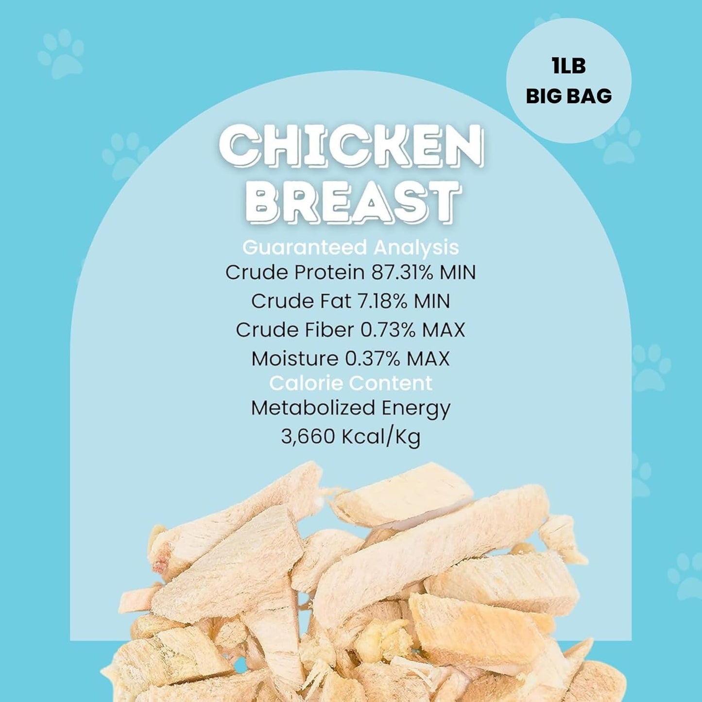 Hotspot Pets Freeze Dried Chicken Treats for Cats & Dogs -1LB Big Bag- Made in USA - Single Ingredient - Resealable Bag, All Natural Grain-Free Chicken Breast- Perfect for Training, Topper or Snack