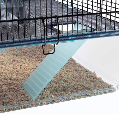 Ferplast Favola Hamster Cage Includes Free Water Bottle, Exercise Wheel, Food Dish & Hamster Hide-Out Large Hamster Cage Measures 23.6L x 14.4W x 11.8H-Inches