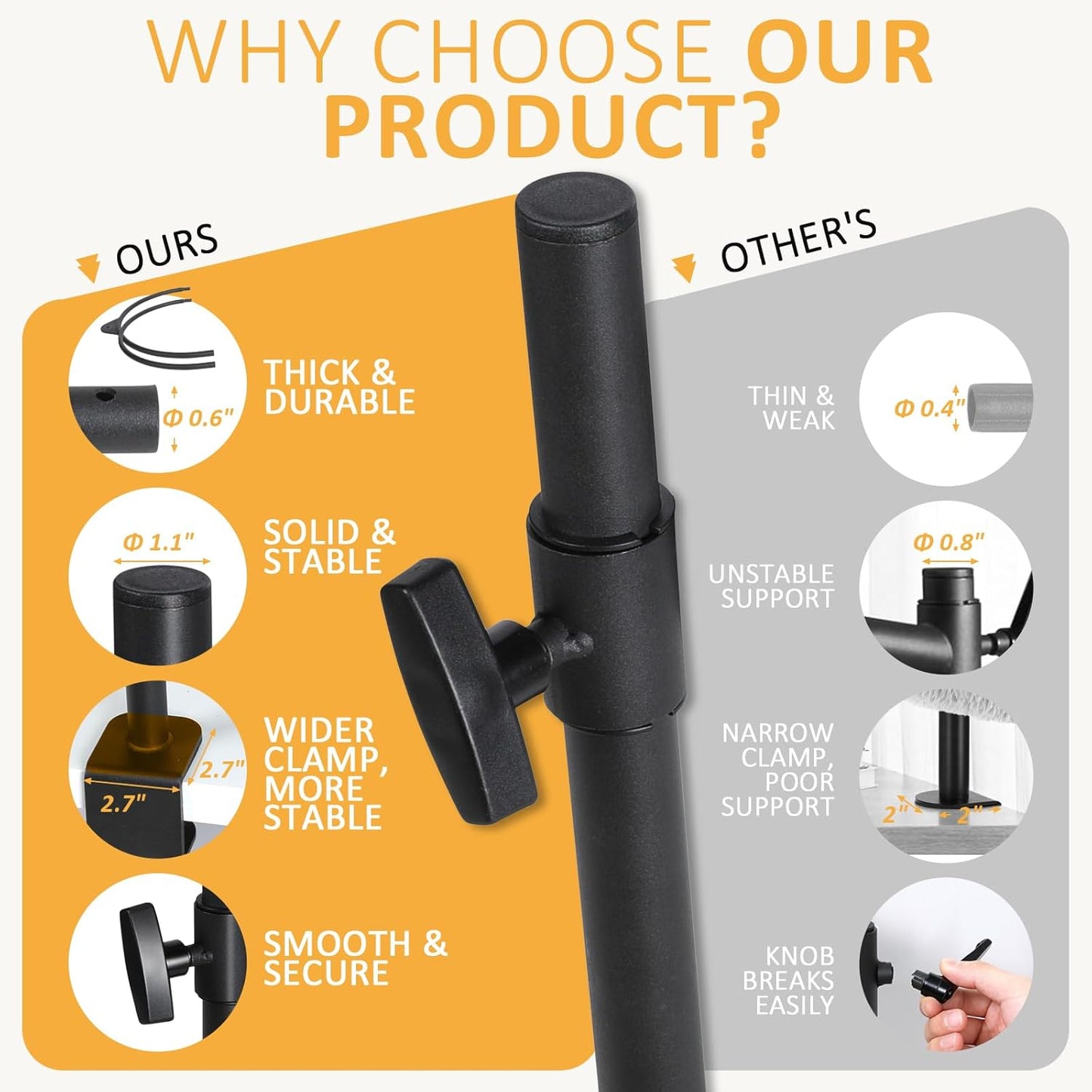 Topmart Double-Deck Cat Desk Bed with 360° Rotating & Adjustable Height, Cat Hammock for Desk with 4 Washable Pads, Kittens Bed for Desk Attachment for Home Office,Up to 45LBS, Grey & Black