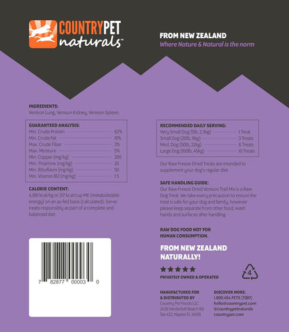 Freeze-Dried Venison Dog Treats, 6-case