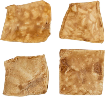 Country Living 4” x 4” Beef Cheek Chip Dog Treats – Chicken Flavor – 5 Count Bag – All-Natural, High-Protein, Long-Lasting Dog Chews