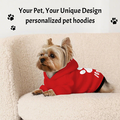 Custom Dog Hoodie, Personalized Dog Sweatshirts with Pet Face Name Photo for Small Medium Large Dogs Cat Puppy Pitbull Clothes Sweater Outfits Custume