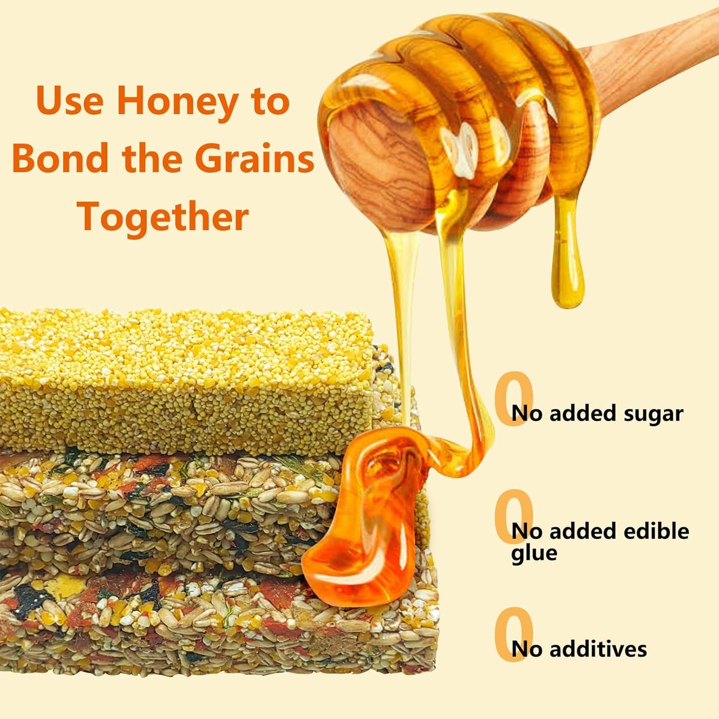 Fhiny 4 PCS Parakeet Treats Natural Cockatiel Food Grain & Millet Flavored Parrot Snack Sticks Bird Treats for Budgerigars Lovebirds Canaries Conurus Finches