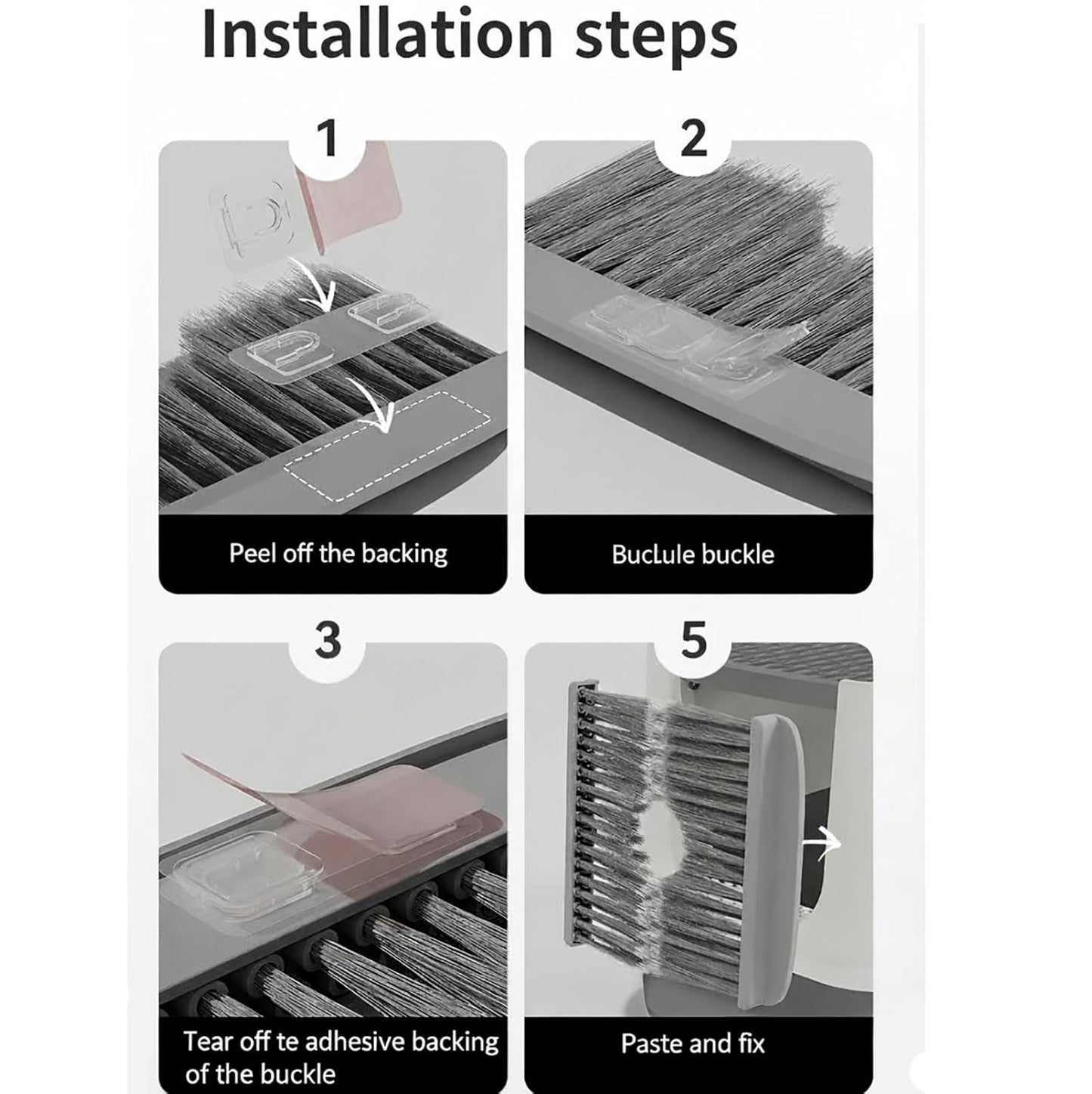 Cat Litter Box Door Brush Floating Hair Removal Cat Grooming Brushs For Shedding Convenient Universal Fur Brush Door tool