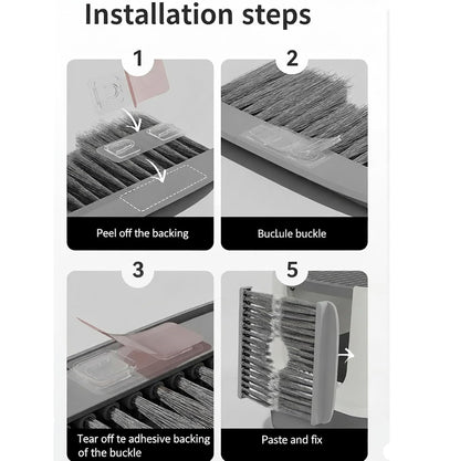 Cat Litter Box Door Brush Floating Hair Removal Cat Grooming Brushs For Shedding Convenient Universal Fur Brush Door tool