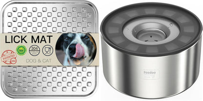 Lick Mat + 3.8L Water Bowl Set