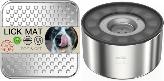 Lick Mat + 3.8L Water Bowl Set