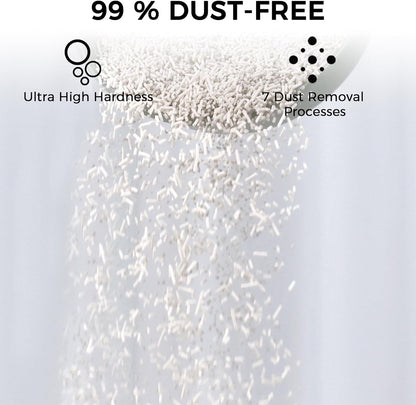 Mixed Cat Litter Fast Clumping,Ultra Absorbent,Natural Ingredients Litter,Water Dissolvable,Dust-Free,Low Tracking Bentonite Tofu Litter Odor Control(Original, 11 Pounds)