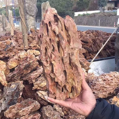 Natural Dragon Rock Carefully Selected Mixed Sizes, Decorative Aquarium Rocks, Aquarium Stones for Fish Tank (4.4lb)