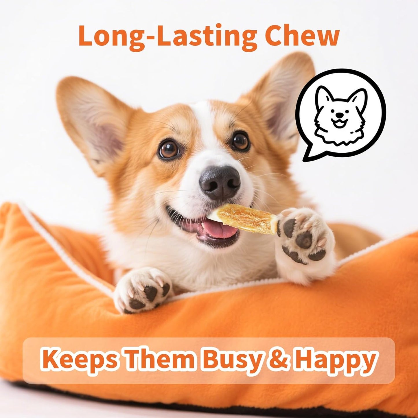 Dog Treats Chews, Chicken Wrapped Rawhide Sticks - Dog Snacks, High Protein, Free Grain & for Medium Large Dogs, 4.23 oz(4 Count)