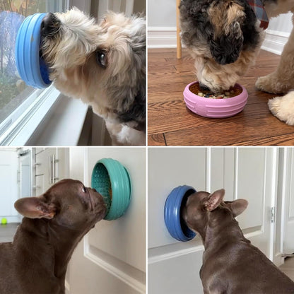 Dog Lick Bowl, Animire Freeze Lick Mat for Dogs, Non-Slip Slow Feeder Licking Bowl Enrichment Treat for Distraction Anxiety Relief, Food Grade Silicone, Dishwasher Safe(Dark Blue,XL)