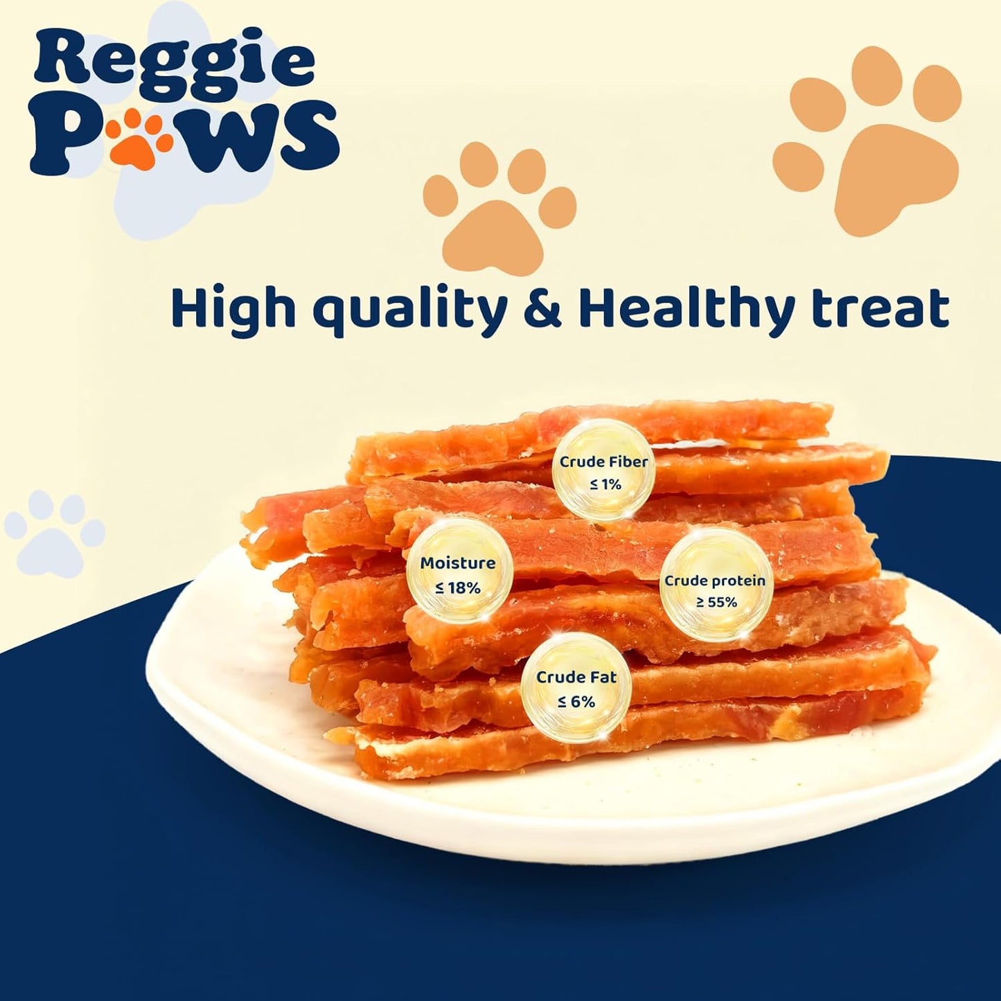 Dog Treats - Chicken Jerky Strips for Dogs with Real Chicken - 5 Inch Natural Dog Chews, High Protein & Low Fat Treats for Small to Large Dogs - 10.6 oz