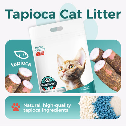 Tapioca Cat Litter, Cassava Cat Litter Odor Control Dust-Free Clumping Litter