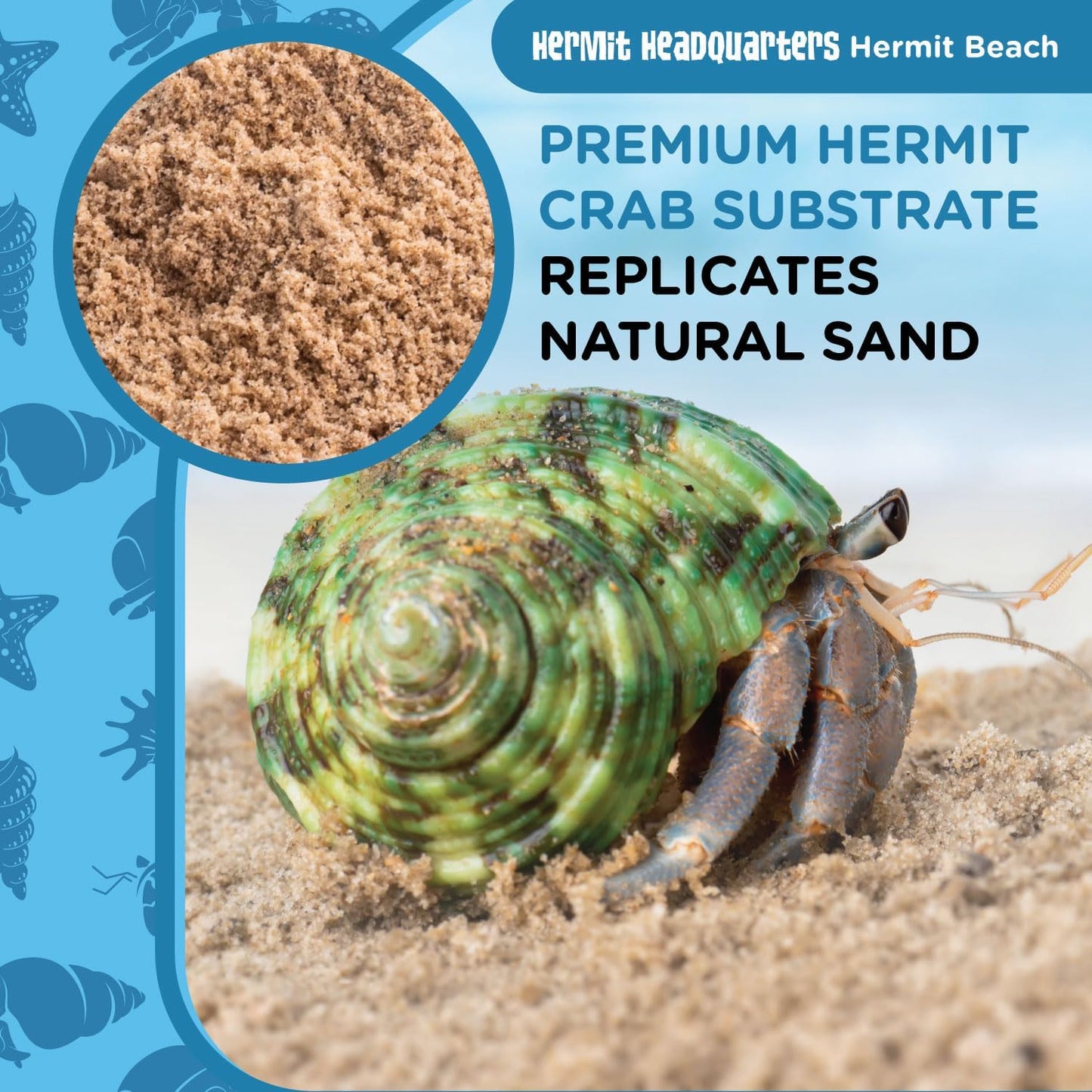 Fluker's All Natural Premium Hermit Crab Sand Substrate, Sand Mixture with Coconut Fiber, For Hermit Crab Tanks, 12 lbs.
