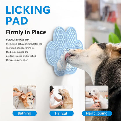 Li&Zhao Lick Mat for Dogs - 2 PCS Dog Lick Mats with Suction Cups Cat Lick Mat Puppy Lick Mat for Cats Dog Slow Feeder Dog Enrichment Toys for Yogurt Peanut Butter Food Treats