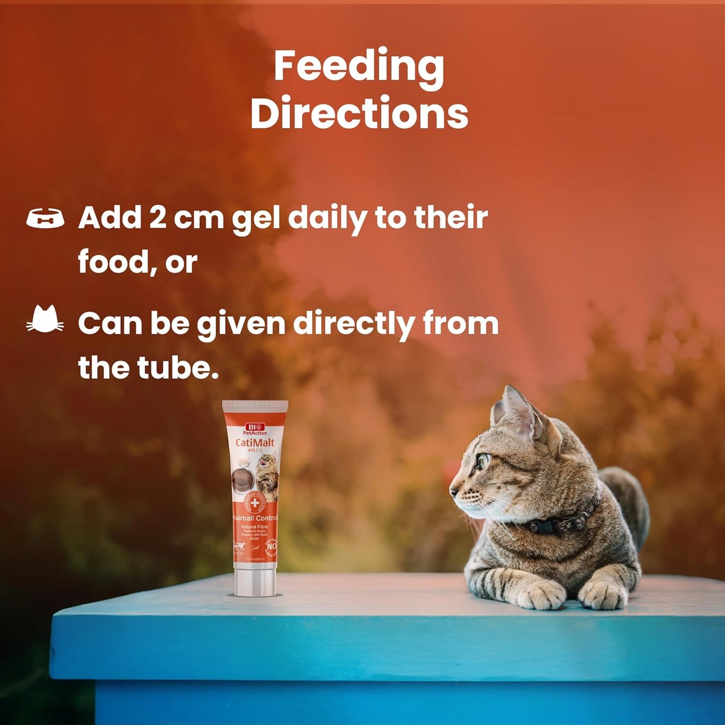 Bio PetActive CatiMalt Plus Hairball Remedy for Cats | All Natural Treats for Relief and Reduce Hair Ball | Kitty & Kitten Furball Control Creamy Gel | Soft Paste – 3.38 oz