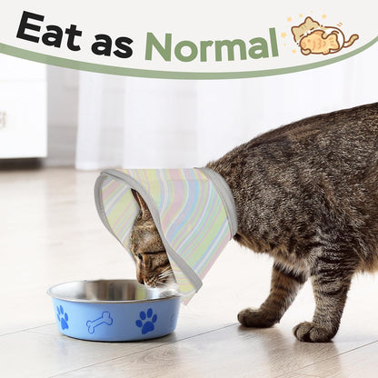 Cat Cone Collar Soft: Comfortable Mesh Recovery Cone After Surgery to Stop Licking and Scratch, Alternative to Plastic Elizabeth Head/Neck Cone for Large Cats and Small Dogs