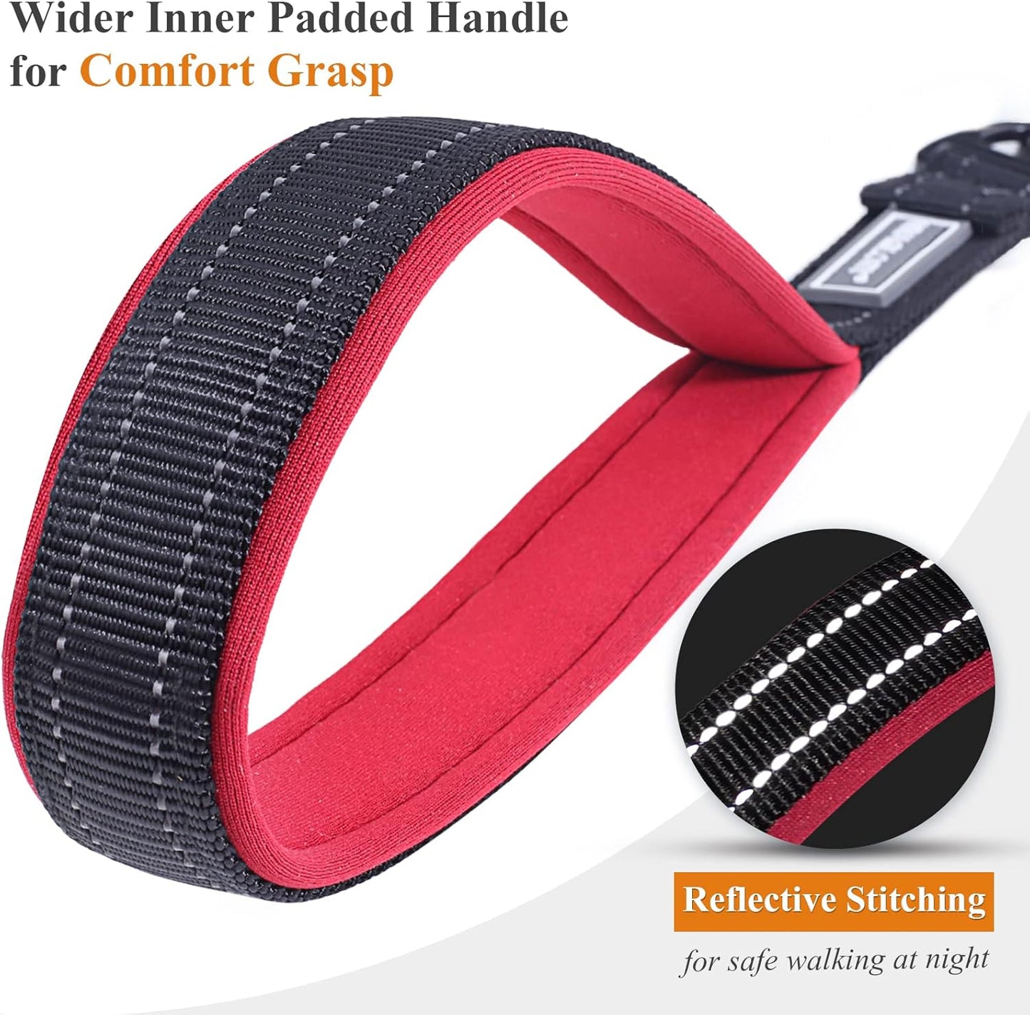 VIVAGLORY Chew Proof Dog Leash + Dog Coat, Running Waist Leash with Belt for Running Walking, Warm Fleece Lined Reflective