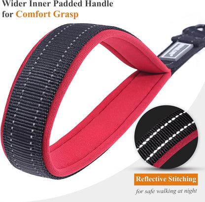 VIVAGLORY Chew Proof Dog Leash + Dog Coat, Running Waist Leash with Belt for Running Walking, Warm Fleece Lined Reflective