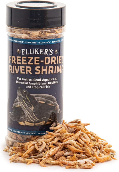 Fluker's Freeze Dried River Shrimp, Nutrient-Packed, Ideal for Lizards, Reptiles, Birds, Fish, Hedgehogs, 1 Oz