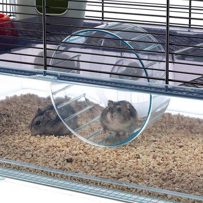 Ferplast Favola Hamster Cage Includes Free Water Bottle, Exercise Wheel, Food Dish & Hamster Hide-Out Large Hamster Cage Measures 23.6L x 14.4W x 11.8H-Inches