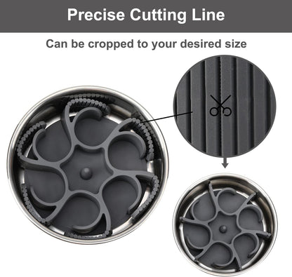 Dog Slow Feeder Bowls Silicone Spiral Pet Food Feeder Insert to Slow Down Eating for Large Medium Small Breed Dogs Perfect with Stainless Steel Glass Ceramic Pet Bowls (Grey)