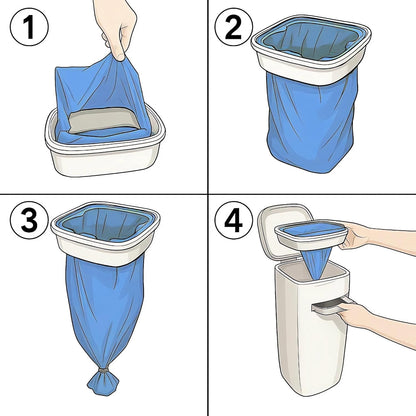 2 Pack 28FT Cat Litter Refill Cartridge, Compatible with Pet Genie Standard/Plus/Style Pail Refills, Up to 8 Months of Supply, 7 layer Odor Control Jumbo Refill Cartridge