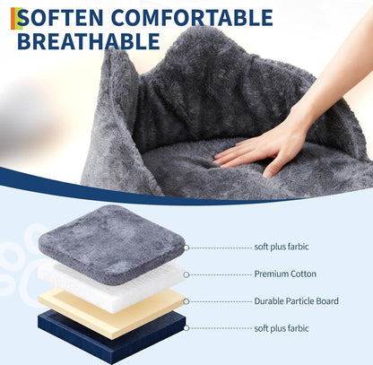 72" Cat Tree for Large Cats, Tall Cat Tower with 6 Scratching Posts, Large Top Perch, Balls & Sturdy Heavy Duty House for Adult Big Indoor Cats