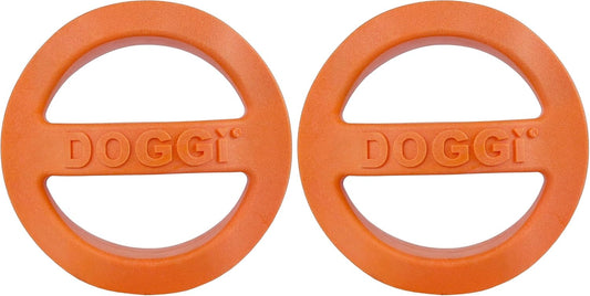 Van Ness Pets Doggi Catch and Carry Flying Disc Floating Dog Toy, Large, Orange (Pack of 2)