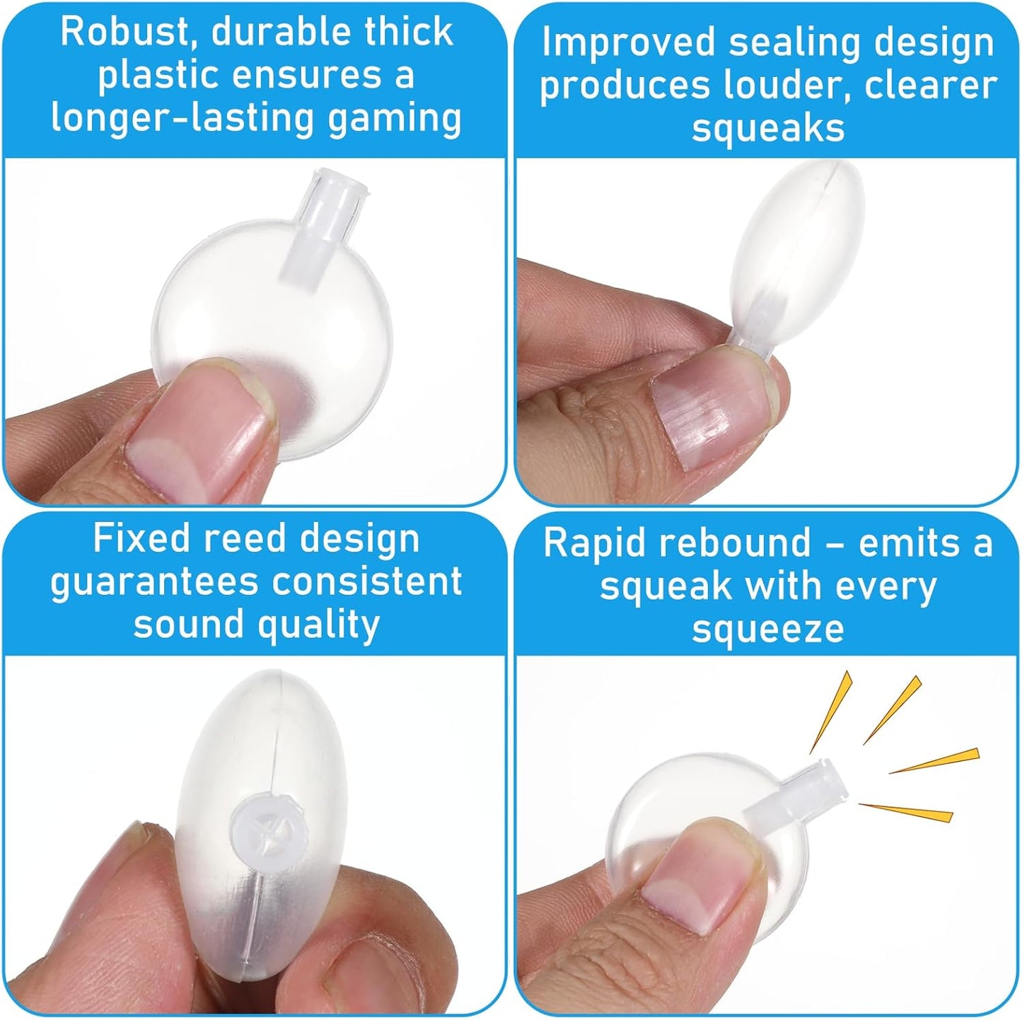 Replacement Squeakers for Dog Toys, 12 Pcs 3cm/1.18In Toy Noise Maker Plush Toy Repair Airbag Squeakers for DIY Repair Dog Cat Toys