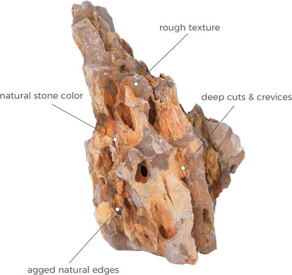 6-8 Inches Natural Dragon Stone 6 PCS Aquarium Rocks for Aquascaping, Aquarium Landscaping, Terrariums, Fish Tank Decoration, Vivariums, Paludarium, Reptile and Amphibian Enclosures