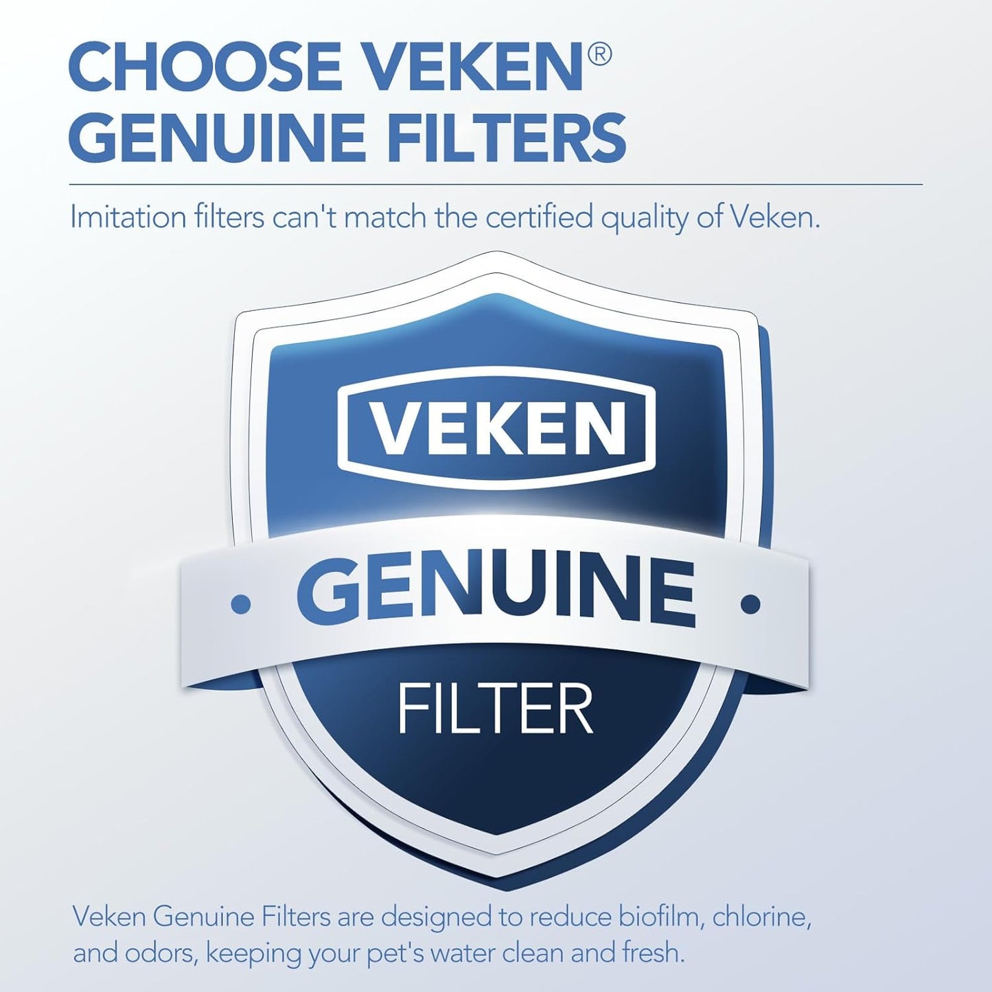 Veken Cat Water Fountain Filters, 8 Pack Replacement Filters & 8 Pack Replacement Pre-Filter Sponges Set for 50oz, 84oz, 95oz or 108oz Automatic Pet Fountain Dog Water Dispenser