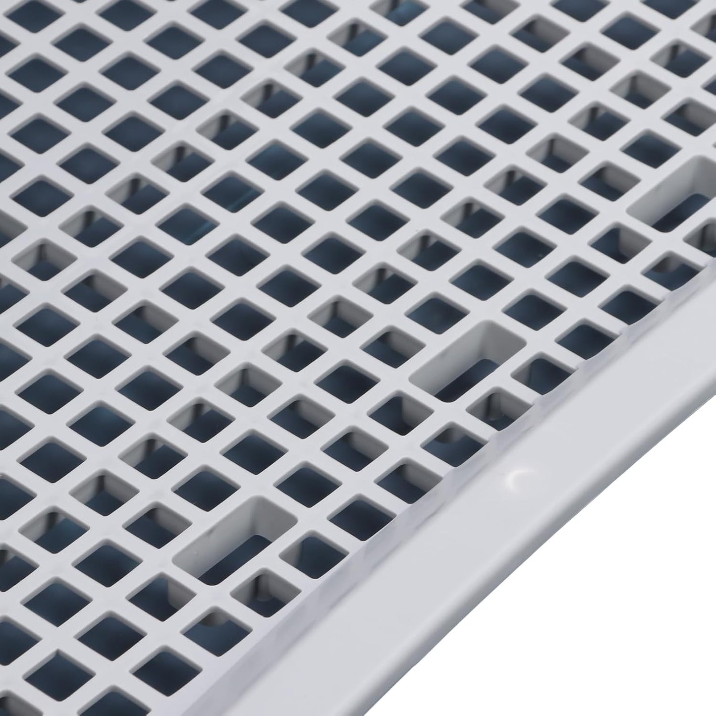 Dog Training Toilet with Wall Column, Removable Portable Puppy Mesh Training Potty, Indoor Dog Litter Box for Large Small Medium Pets, Plastic Material with Chew Design (Dark Blue)