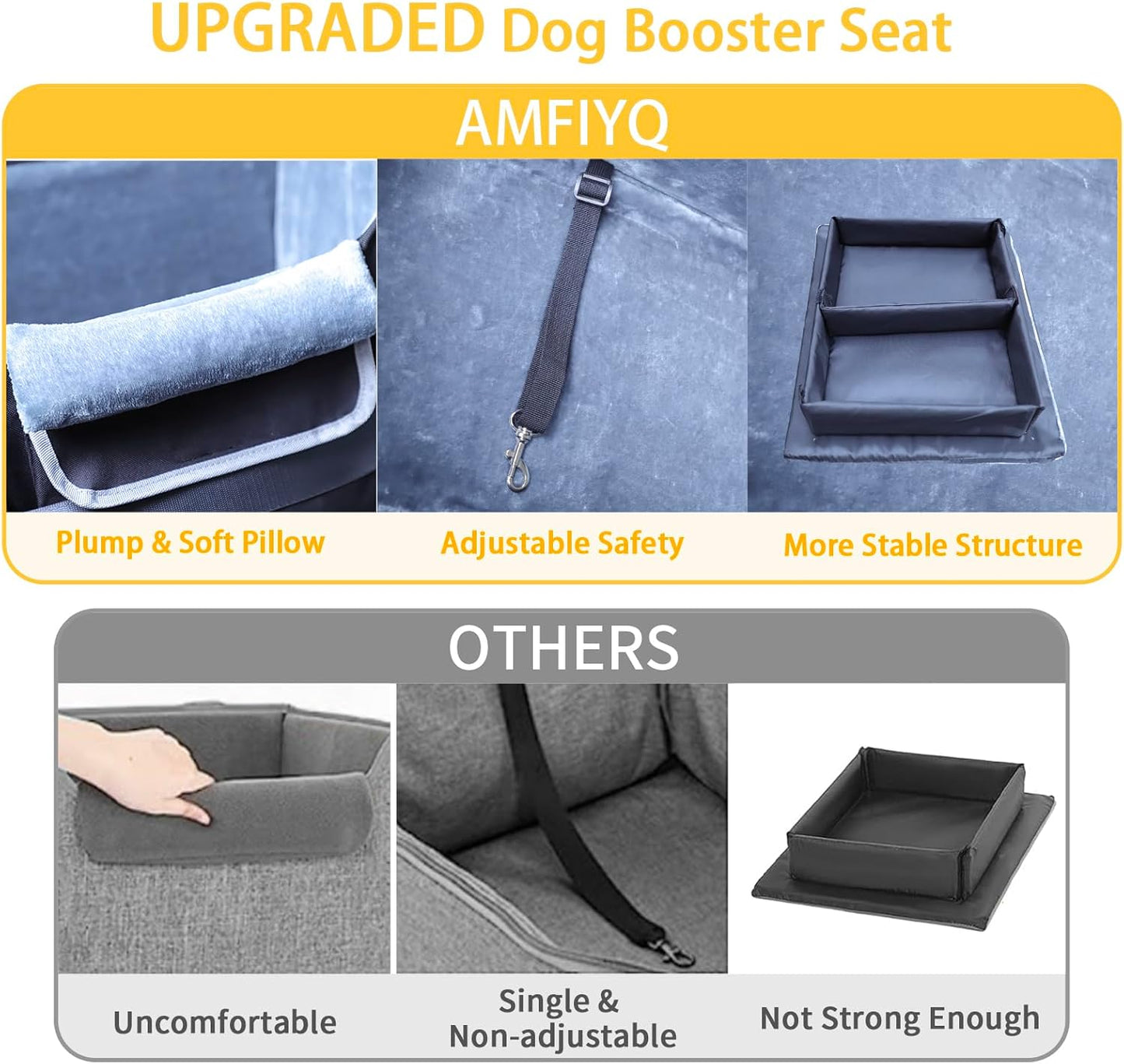 Foldable Dog Car Seat for Small Dogs,Potable Puppy Booster Seat with Harness &Safety Belt, Travel Pet Bed can Removable & Washable Suitable for Dogs 25-30 lbs(Black)