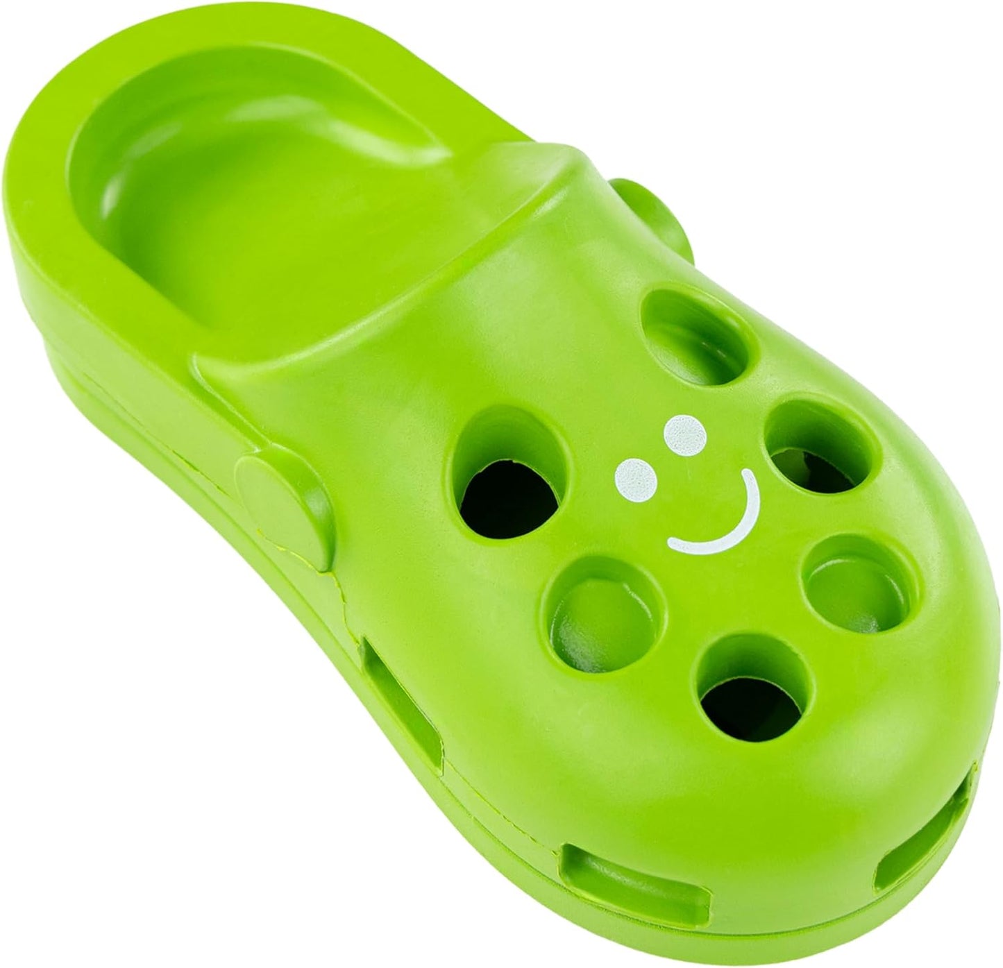 Clog Treat Toy for Dogs – Natural Rubber Chew Toy – Durable, Interactive Enrichment Feeder – Eco-Friendly, Non-Toxic & Dishwasher Safe – Green