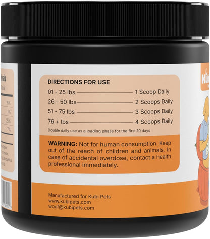 Pumpkin Gut Support for Dogs – Digestive Health Supplement with Natural Fiber & Probiotics, 30 Servings | Kubi Pets (30)