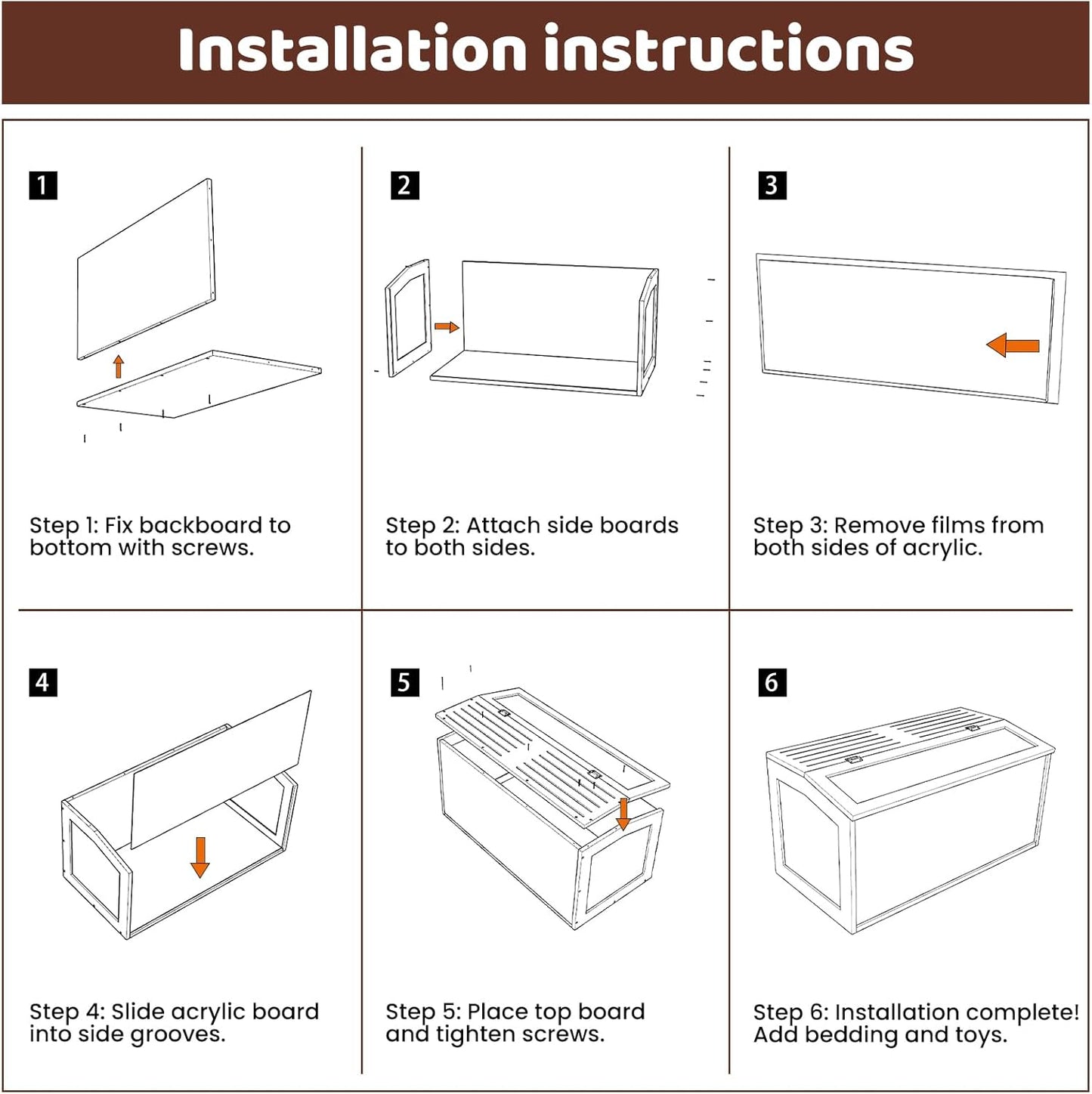 Large Hamster Cage – Deep Burrow & Openable Top, Transparent Small Animal Habitat for Hamsters, Gerbils, Rats & Guinea Pigs, 40" L × 20" W × 20" H