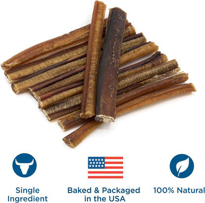 Best Bully Sticks 6 Inch Bully Sticks for Dogs - 50 Count (Pack of 1) - Natural, Easily Digestible, 100% Grass-Fed Beef, Grain and Rawhide Free