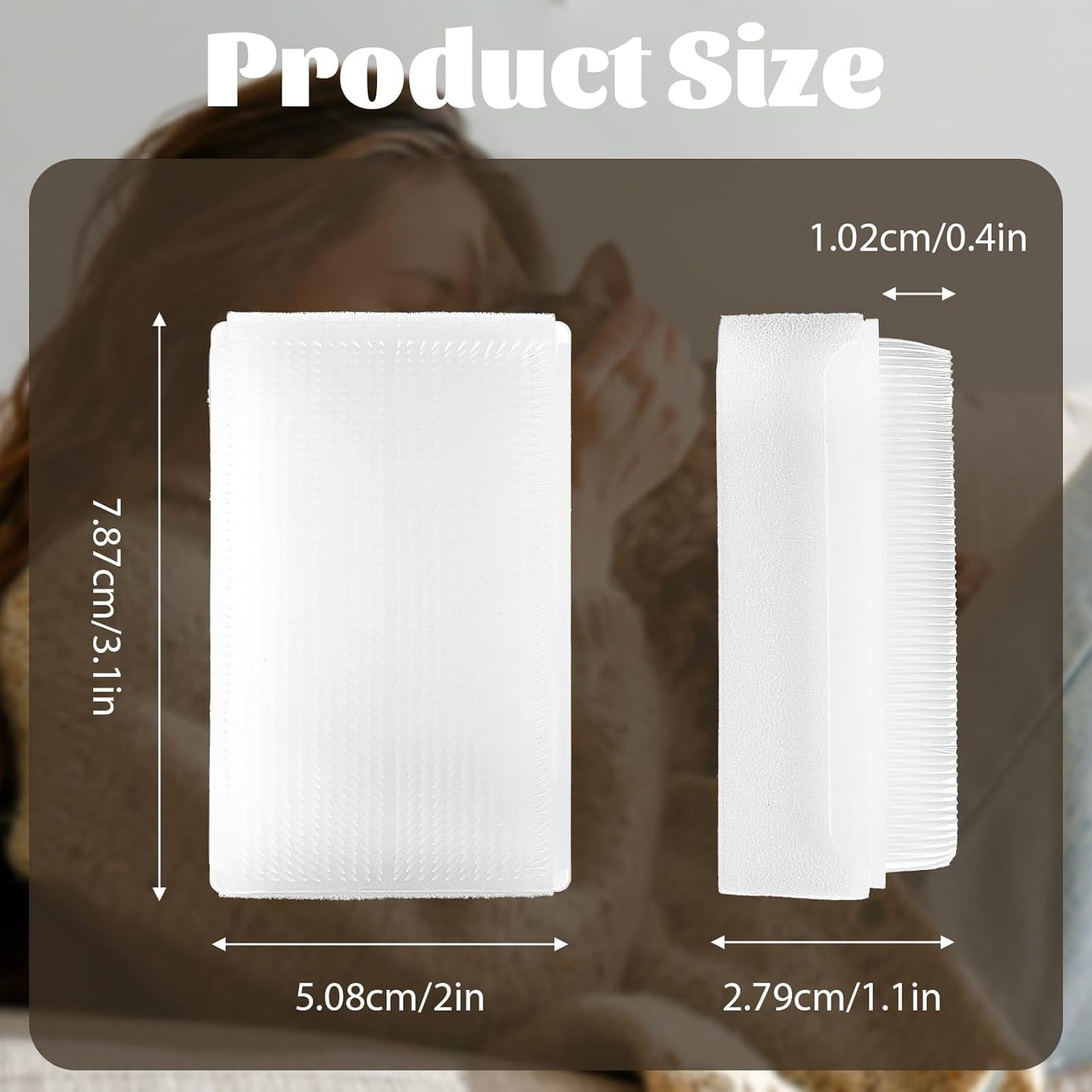 Soft Fur Cat Brush 1000+ Barbed Serrations Gentle Cat Tongue Brush Perfect for Sensitive Cats for Daily Grooming and Enhancing Intimacy 2 Pcs