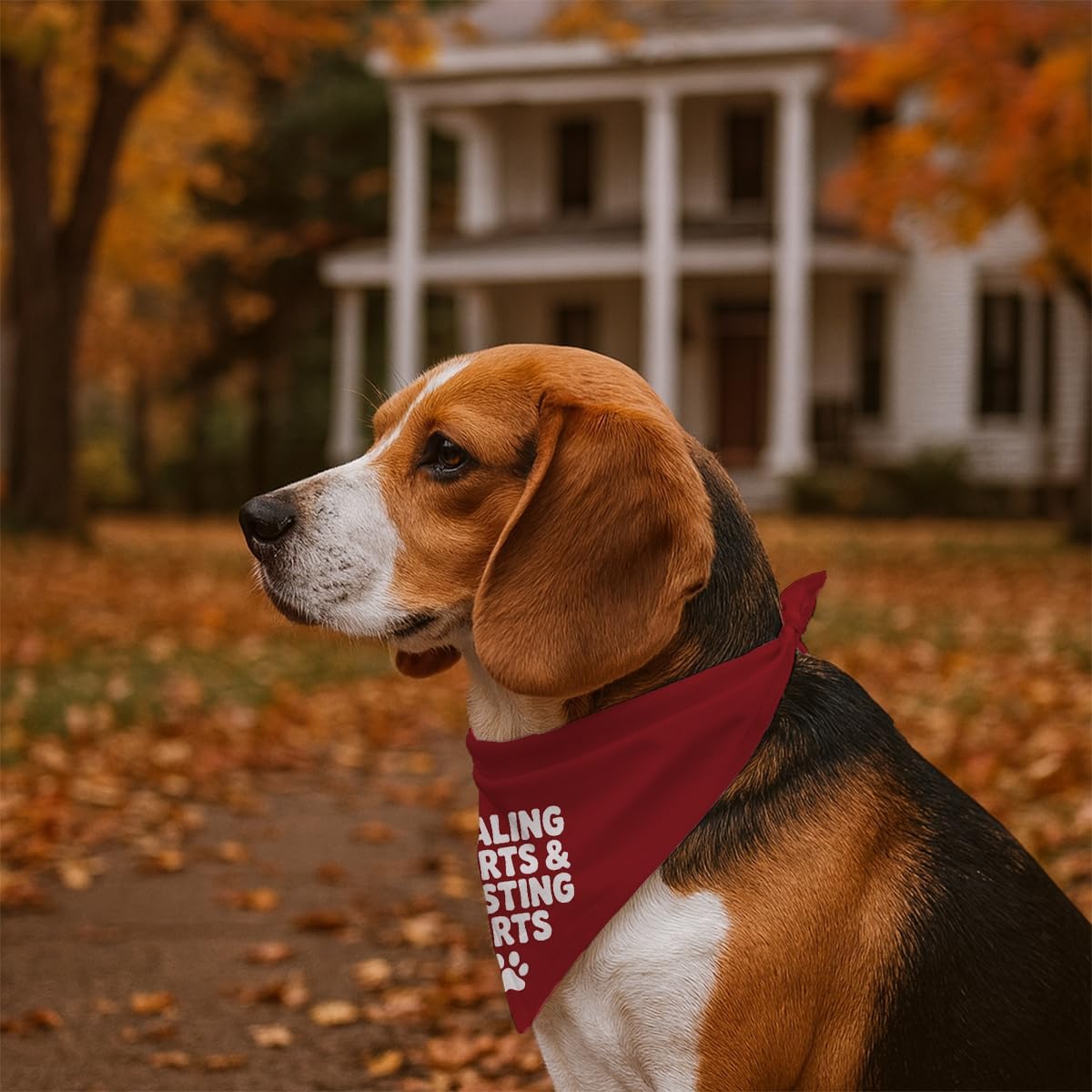 Valentine's Day Dog Bandana, Stealing Hearts and Blasting Farts Quote Pet Bandana, Valentine's Day Pet Photoshoot Accessories, Adjustable Comfortable Triangle Dog Scarf