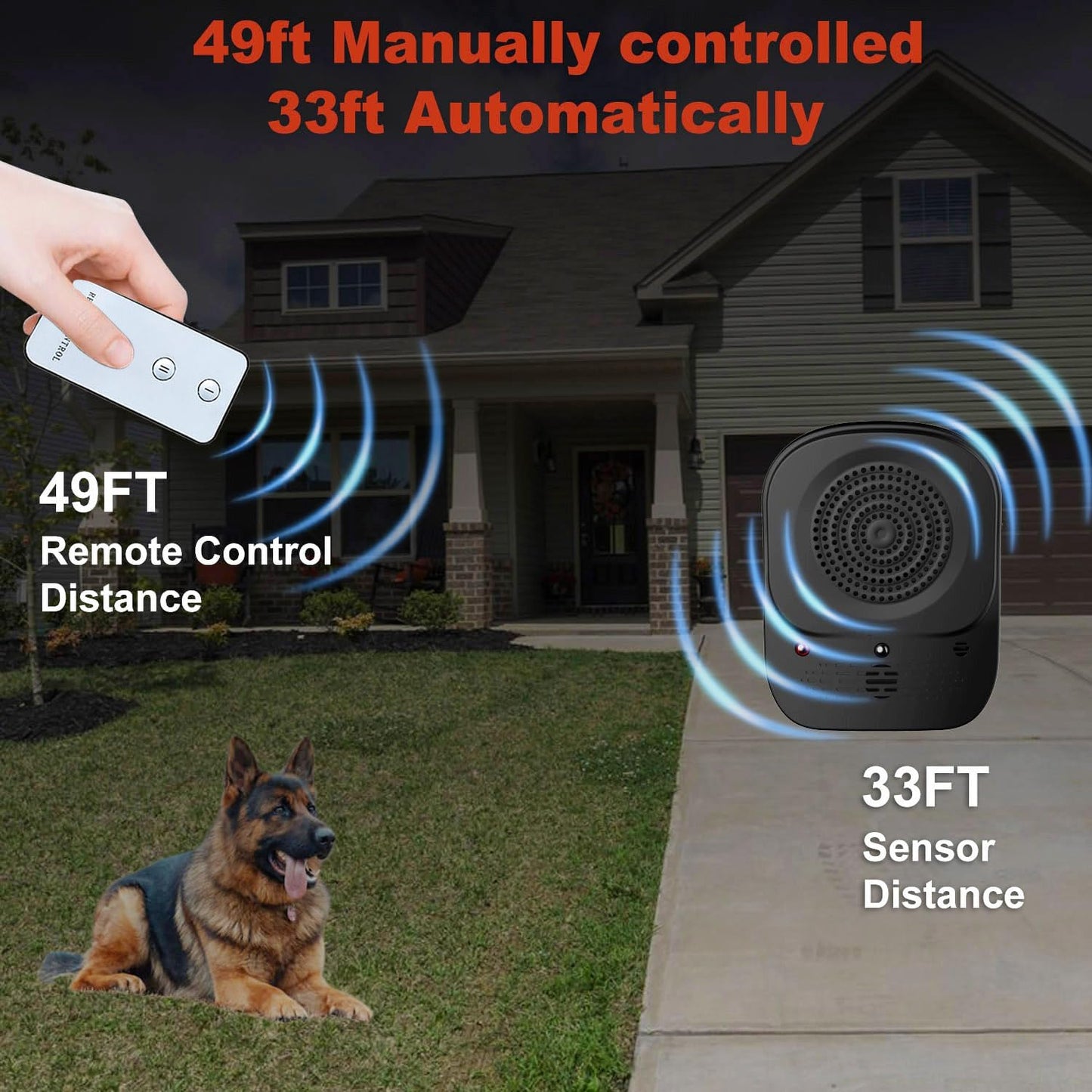 Anti Barking Device, 4 Modes Ultrasonic Dog Bark Control Box, Rechargeable Bark Deterrent for Dogs, Waterproof Indoor & Outdoor Use for Effective Dog Training & Behavior Correction