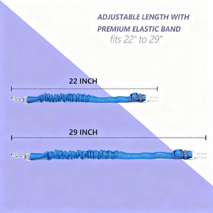 Dog Seat Belt 2Pcs, Retractable Pet Car Harness, Adjustable Dog SeatBelts for Vehicle, Nylon Pet Safety with Elastic Bungee