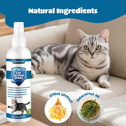Cat Deterrent Spray - Indoor & Outdoor Cat Repellent, Stops Cats from Scratching Furniture, Carpets, Sofas, Curtains and Urine Marking - Effective Anti-Scratch Training Aid