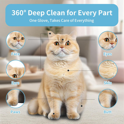 Pet Steam Brush for Dogs & Cats | 30PCS Pet Grooming Wipes