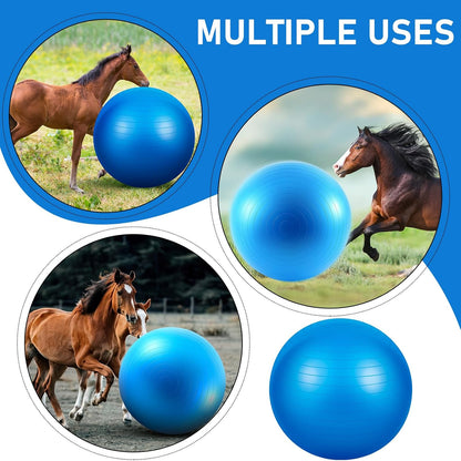 48 Inch Giant Herding Ball Anti Burst Ball Please Watch VCR for How to Inflation Horse Toys for Horse Stall Entertainment Play, Pump Included
